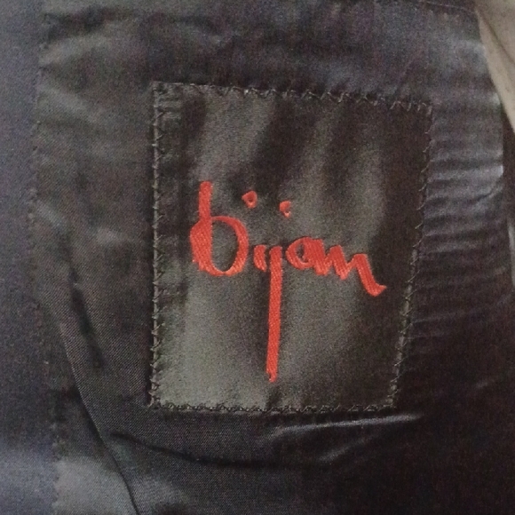 Bijan Men's Double-Breasted Blazer in Navy - Picture 2 of 11